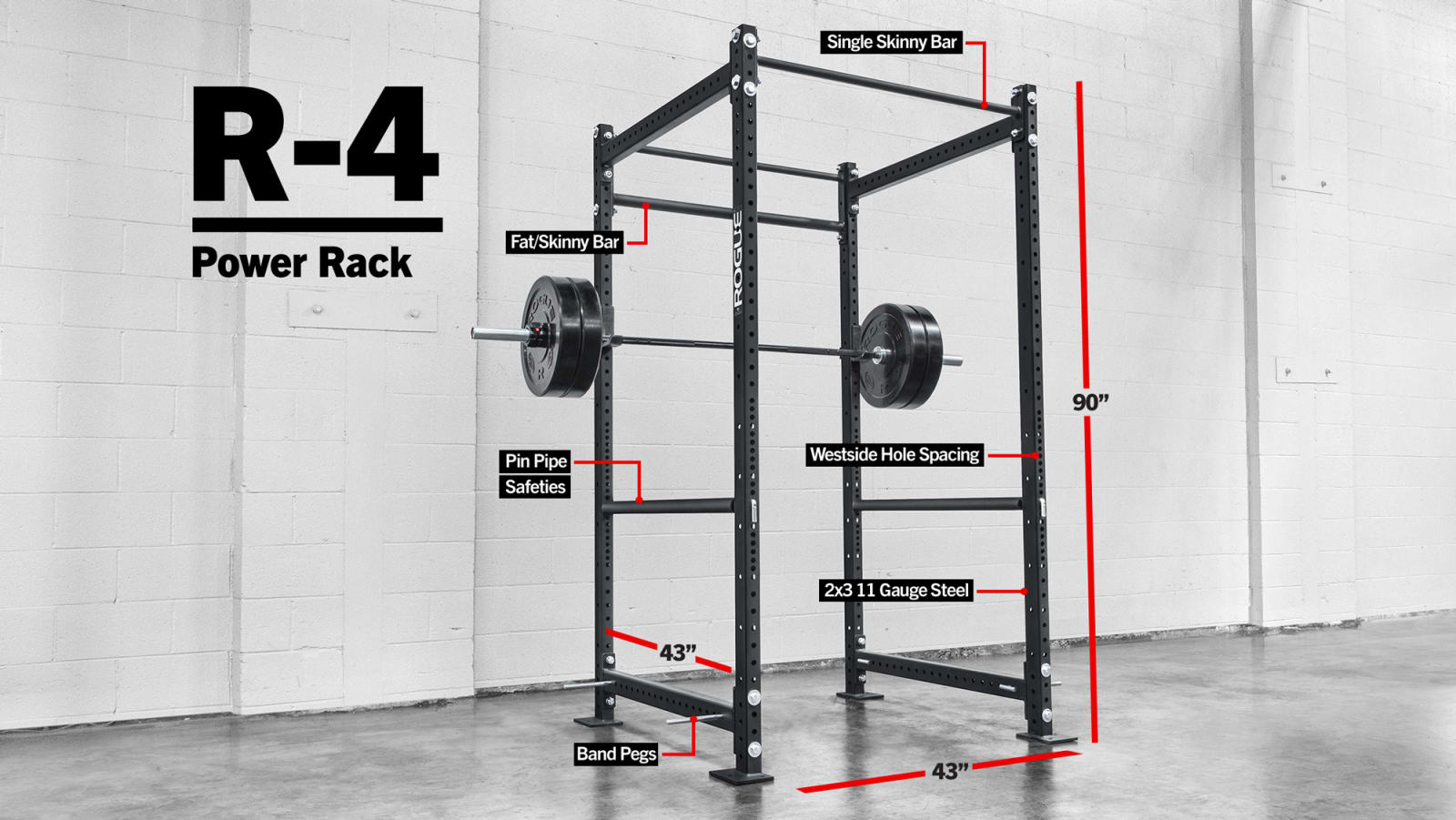 Rogue R-4 Power Rack - Weight Training - CrossFit | Rogue Fitness